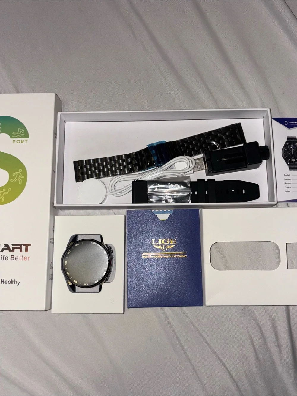 Smart SPORT Smartwatch in black